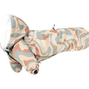 2-Legs Hooded Printed Dog Trench Coat