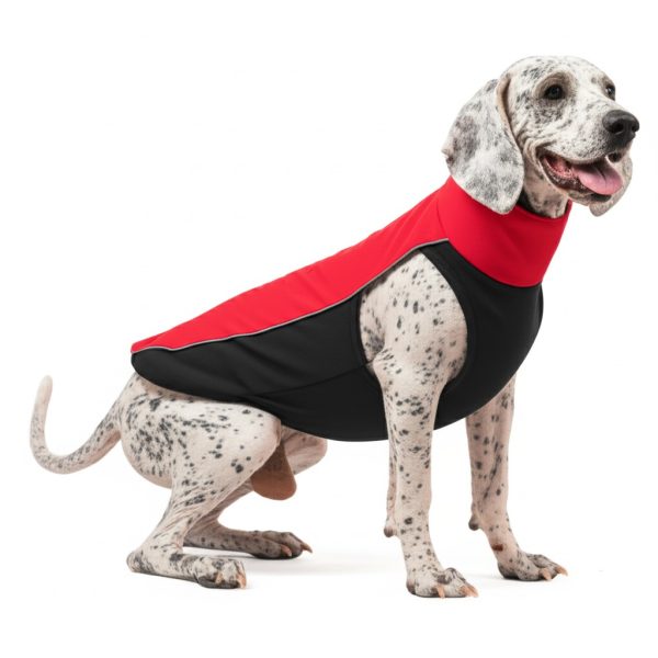 Soft Shell Dog Vest side profile – flexible fit with fleece lining