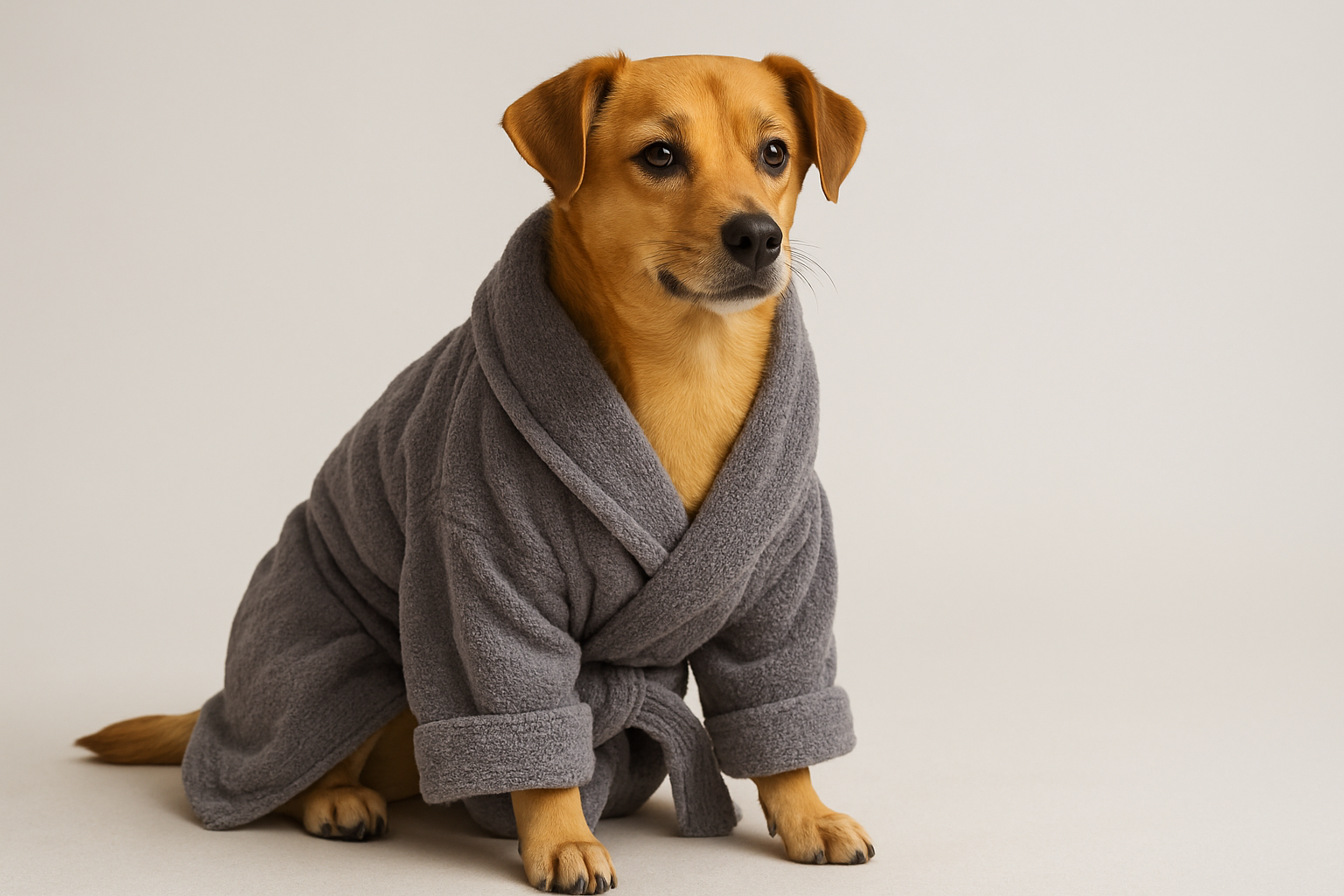bathrobe for dog keeping a pet warm and dry after bathing